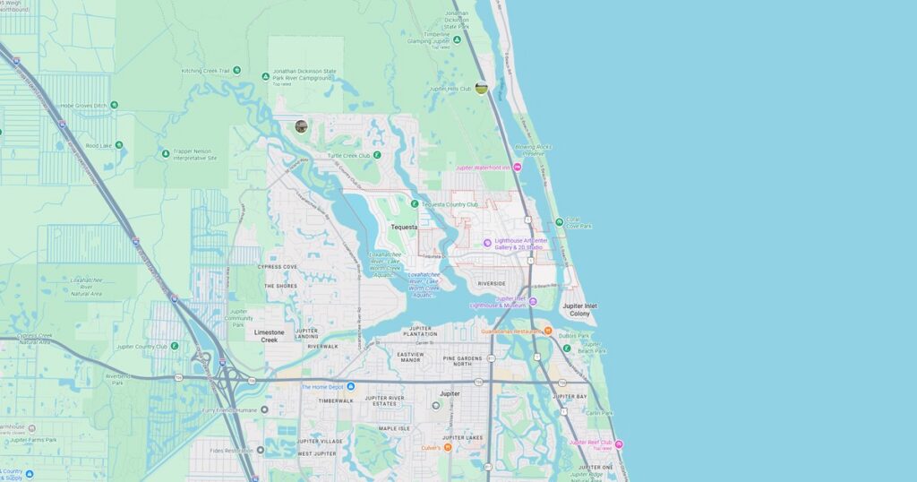 Detailed map showing Lake Michigan, nearby cities, roads, and parks in the region.
